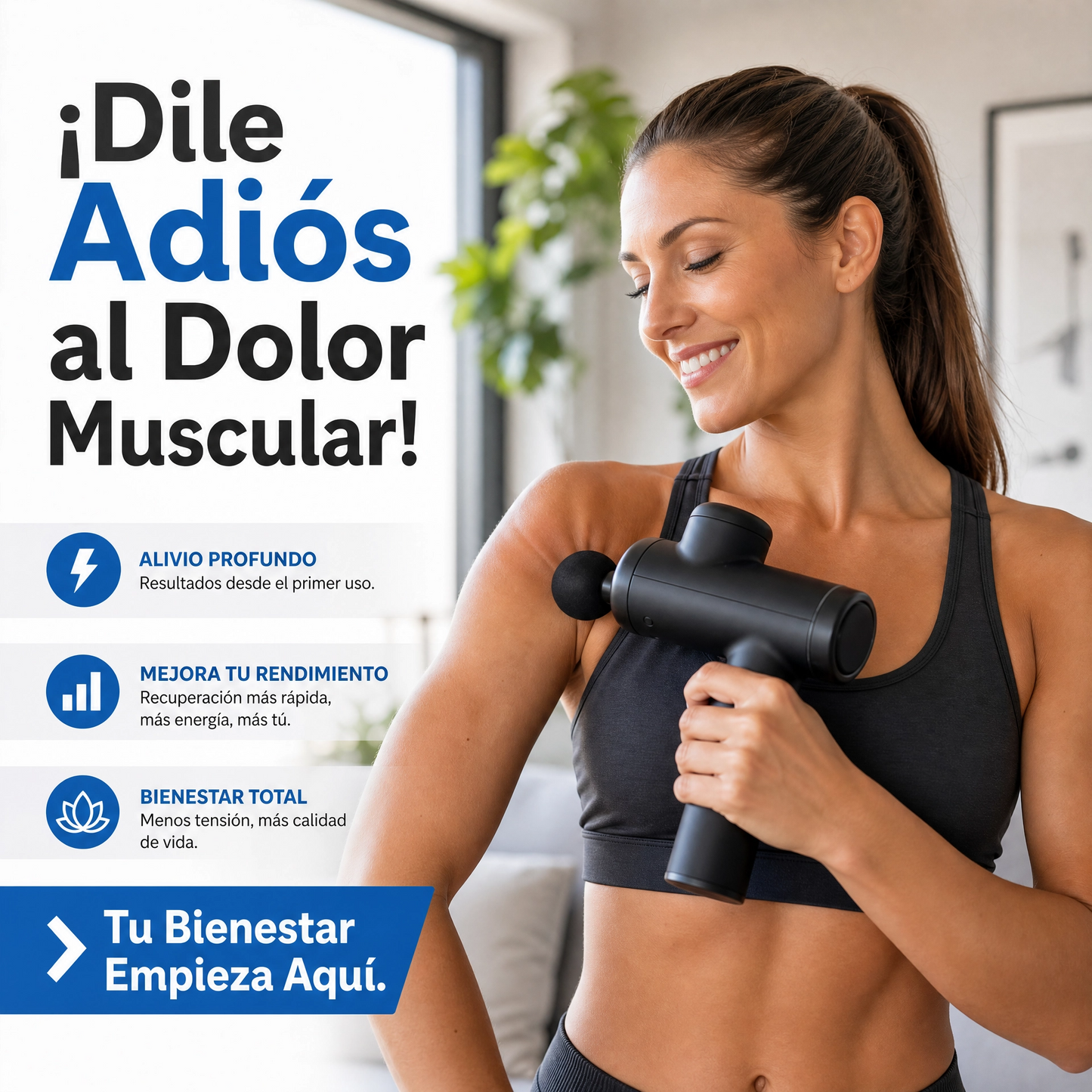 Pistola de Masaje Muscular Profesional — Alivio Instantáneo